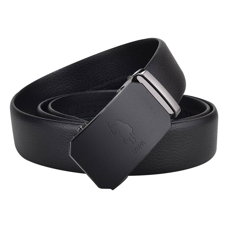 U.S. POLO ASSN. Cow Split Leather Belts Men's Width 3.5cm