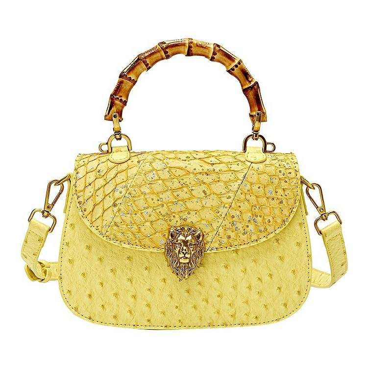 PAYOT Microfiber Synthetic Leather Shoulder Bag, Crossbody Bag, Handbag Regular Women's Yellow/Apricot/Black