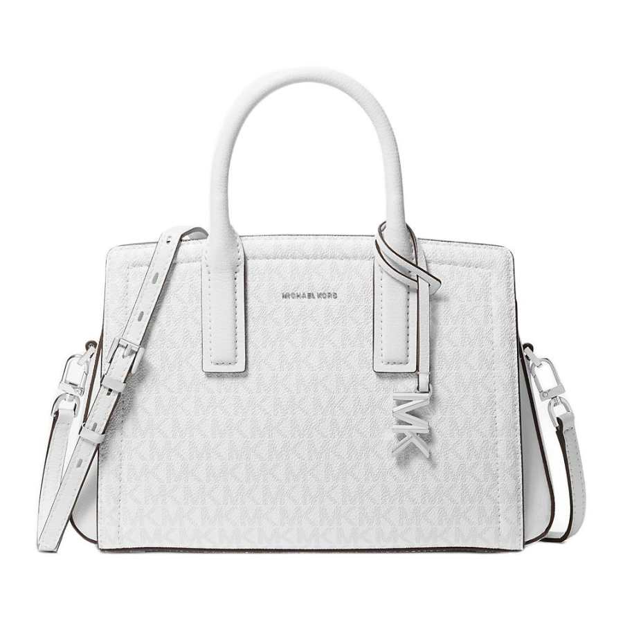 MICHAEL KORS Laila Coated Canvas Handbag Small Women's White