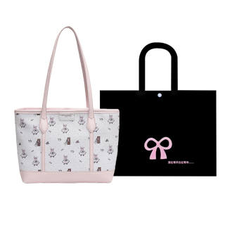 HACIN Pu Handbag, Shoulder Bag Women's Pink/Light Blue