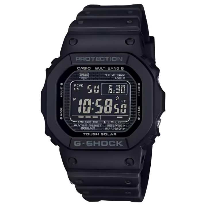 CASIO CASIO 5000 Collection Block Origin Solar Movement Resin Strap Watch Men's Watches Black Dial