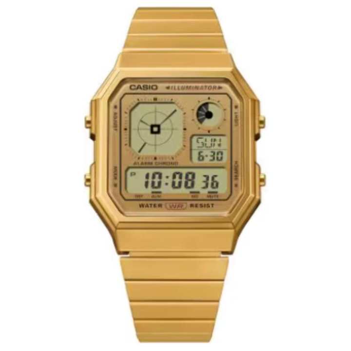 CASIO CASIO Classic Collection Quartz Movement Stainless Steel Strap Watch Unisex Gold Dial