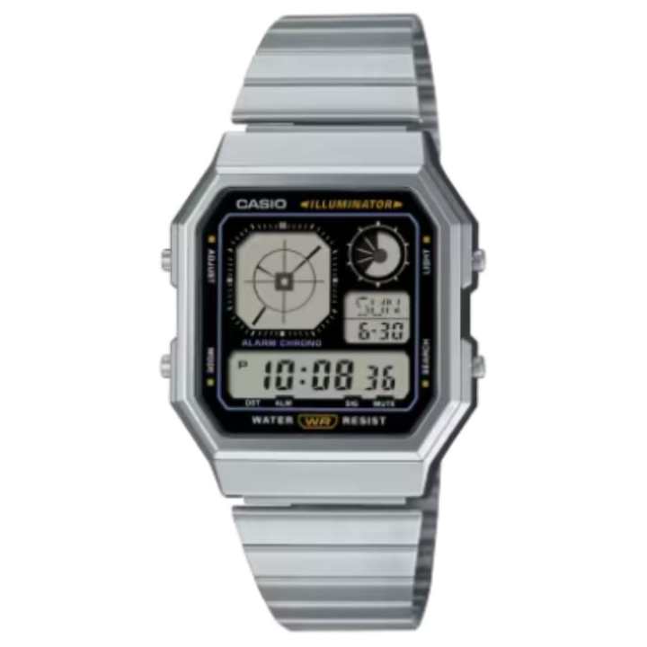 CASIO CASIO Classic Collection Quartz Movement Stainless Steel Strap Watch Unisex Black Dial