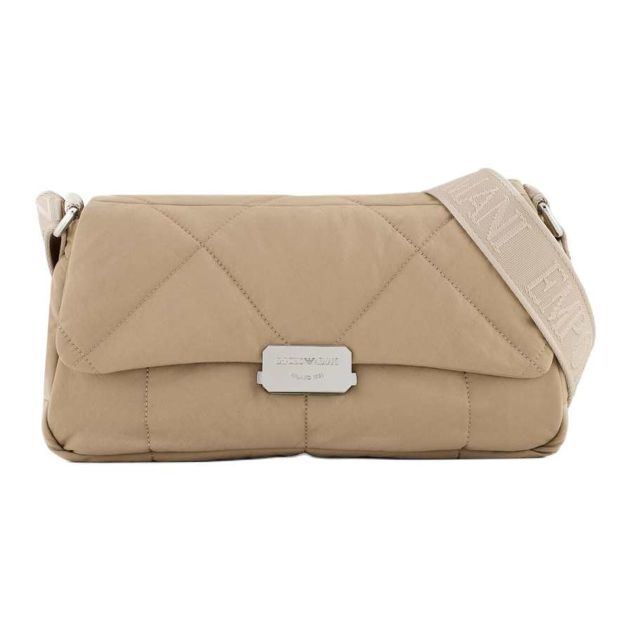 EMPORIO ARMANI Nylon Crossbody Bag, Shoulder Bag Unisex Light Umber