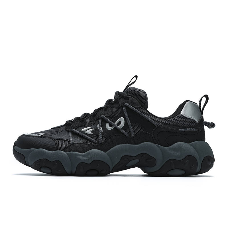 FILA FLUID Cat Paw 6 Textile, Synthetic Leather Low top Chunky Sneakers Men's Black Gray
