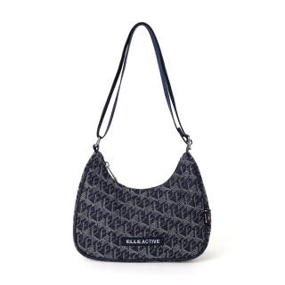 Elle Active Fabric Shoulder Bag Unisex Denim Blue