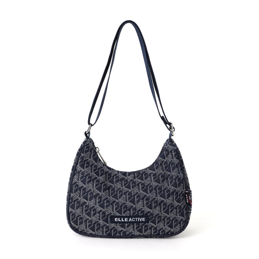 Elle Active Elle Active Fabric Shoulder Bag Unisex Denim Blue