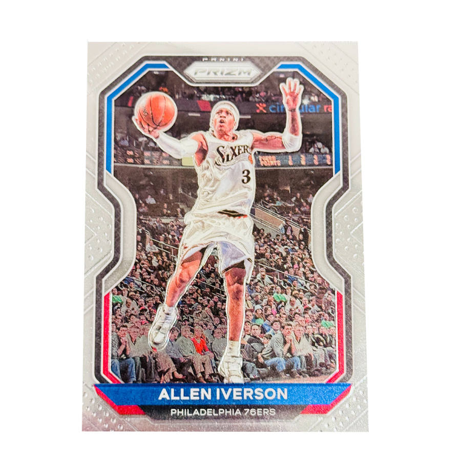 PANINI 2020 21 Basketball NBA Star Cards Prizz Collection 76ers Team, Allen Iverson Base Card, Premium Condition