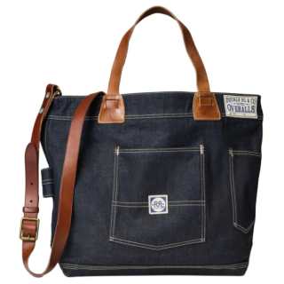 Double RL Denim Tote Handbag Regular Men's Indigo & Brown