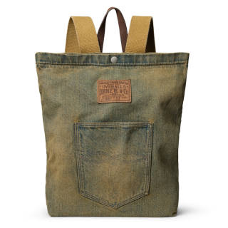 Double RL Fabric Backpack Men's Indigo