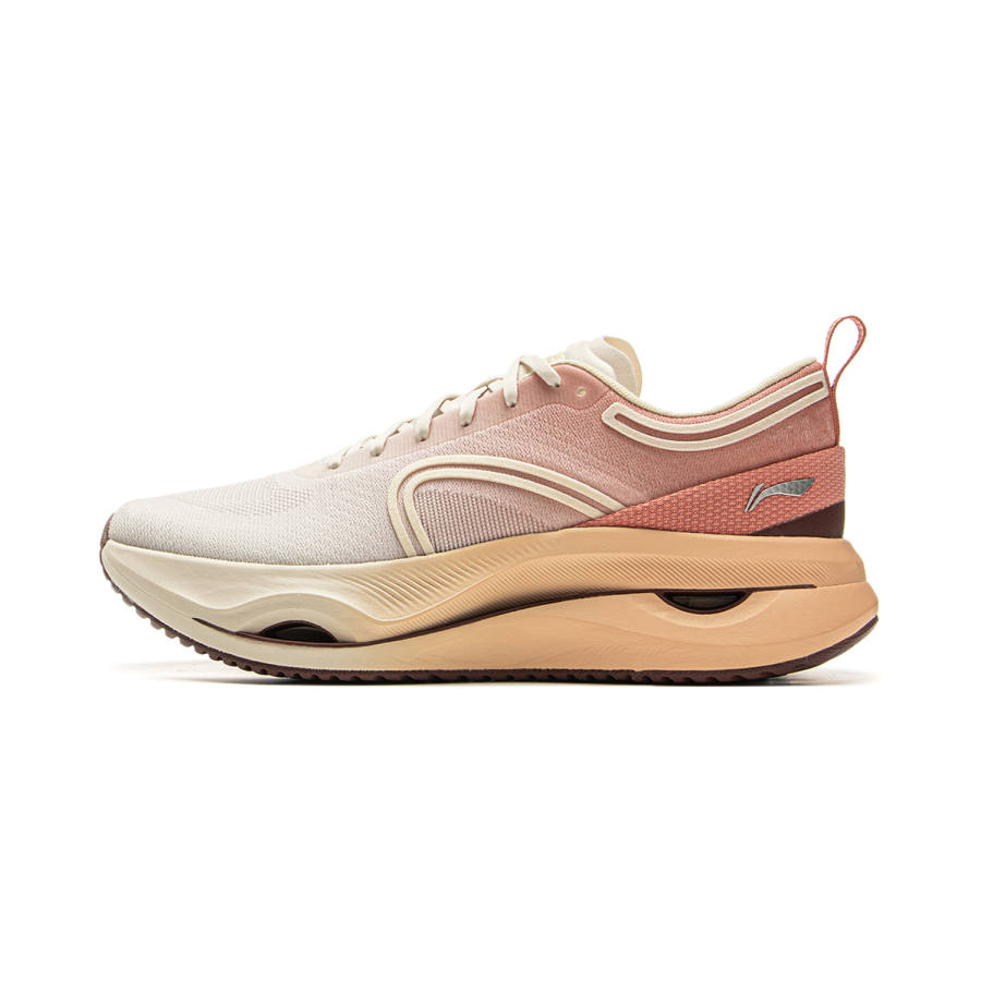Li-Ning Li Ning Support Rebound Low top Sprint Running Shoes Women's White Orange