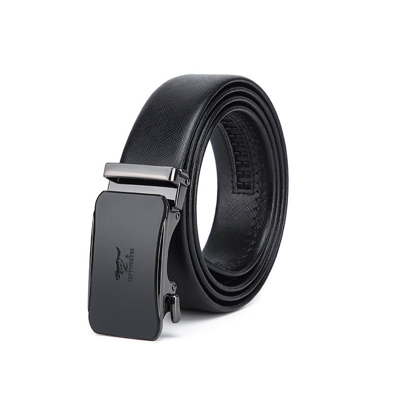SEPTWOLVES SEPTWOLVES Alloy Split Cow Leather Automatic Buckle Belt Men's Width 3.3cm
