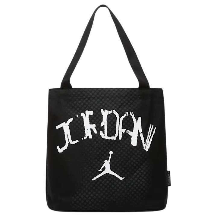 Jordan Jordan Cotton Tote Bag, Shopping Bag, Shoulder Bag Unisex Black