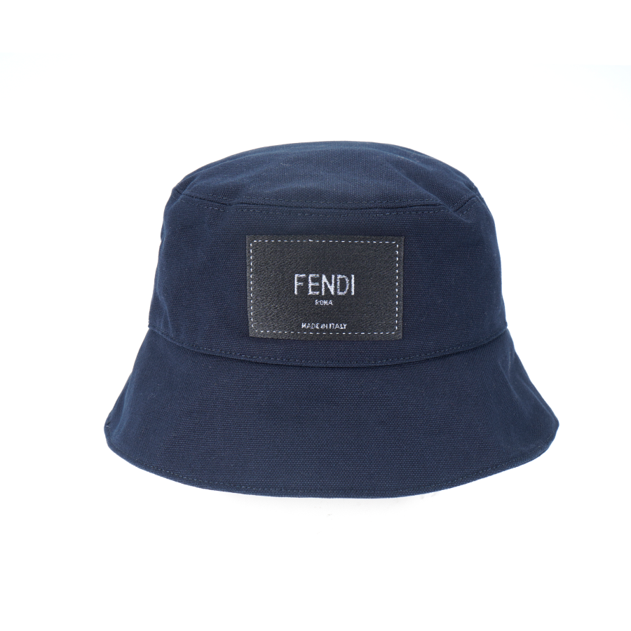 FENDI FENDI Logo Patch Narrow Brim Bucket Hat