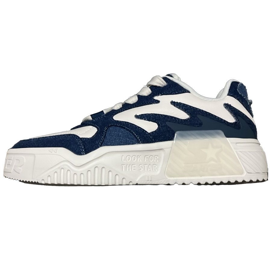 STARTER Vol Slip Resistant Height Increasing Low top Skateboard Shoes Unisex Blue White