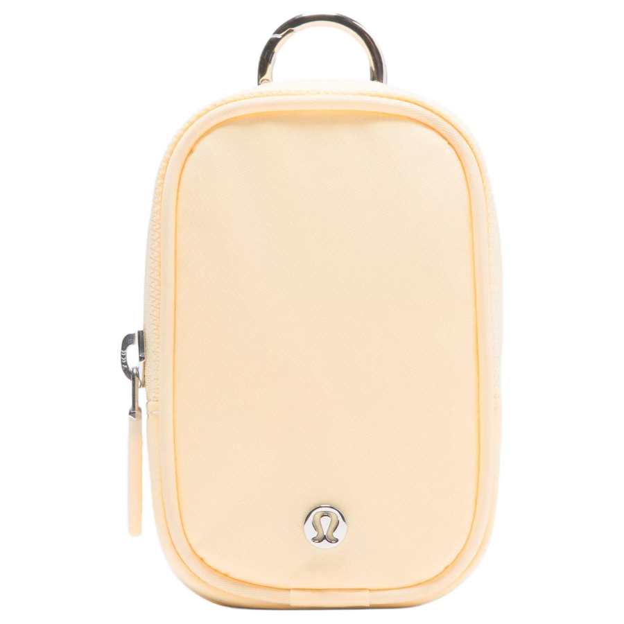 Lululemon Recycled Nylon Key Pouch Nano Unisex Cream Yellow