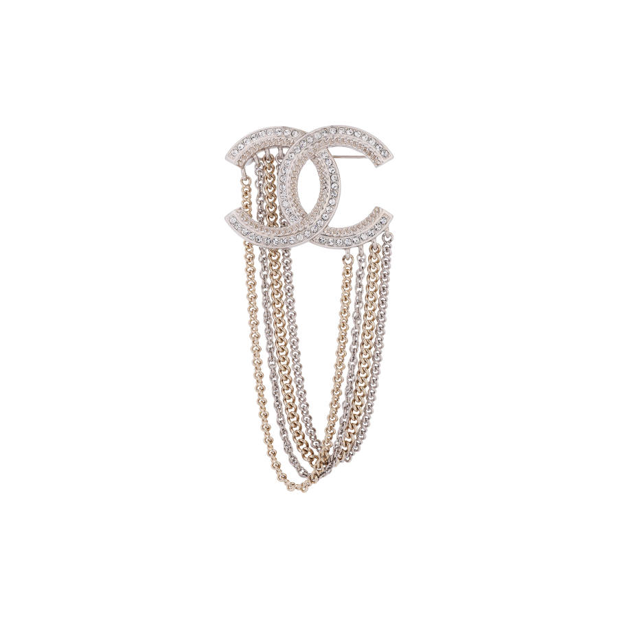 CHANEL CHANEL Pre Owned 1986 1988 Coco Mark Brooch