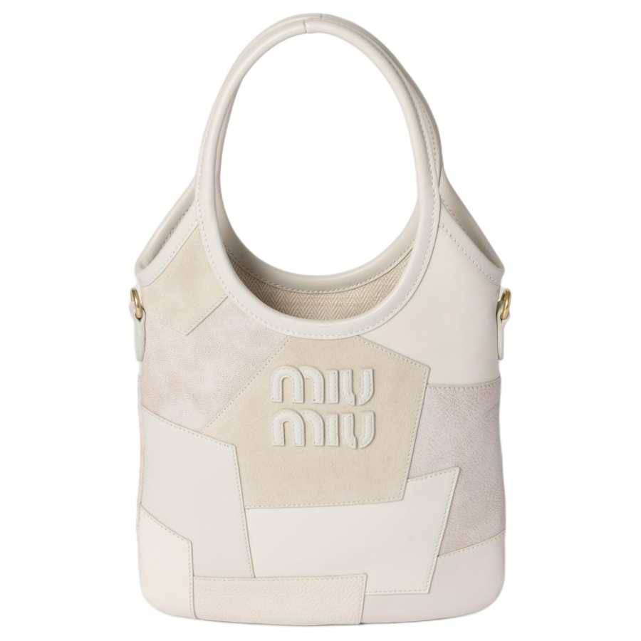 MIU MIU Ivy Leather Shoulder Bag, Crossbody Bag, Handbag Women's Chalk White
