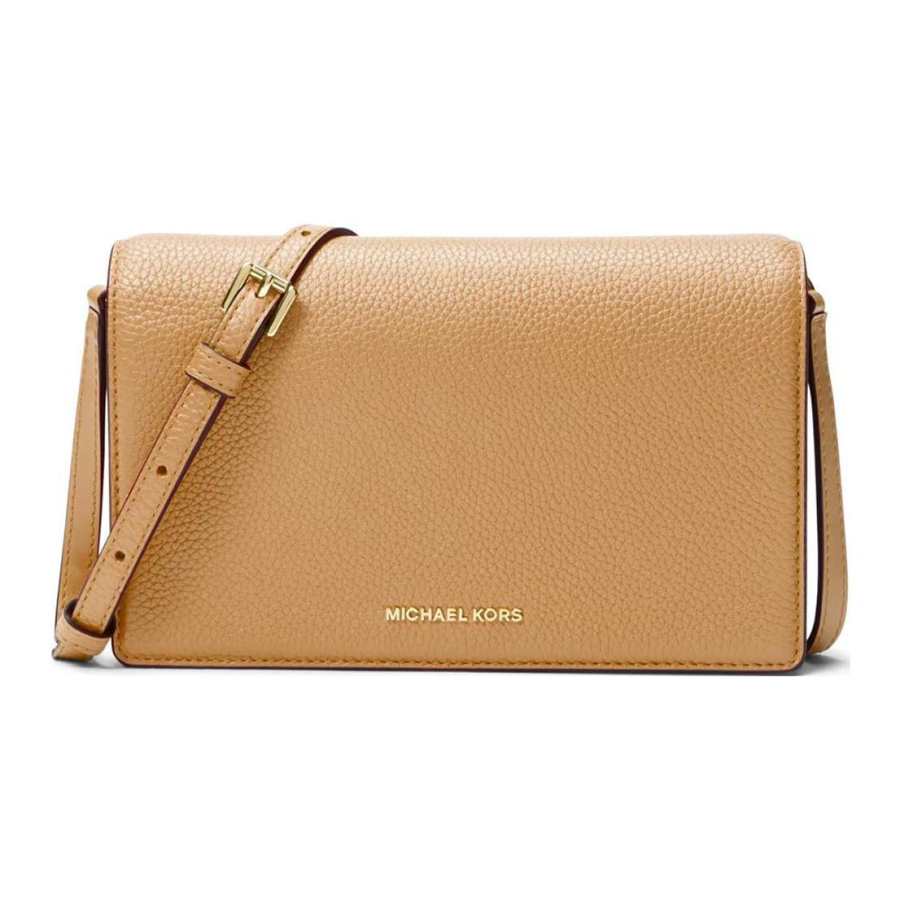 MICHAEL KORS Jet Set Pebbled Leather Crossbody Bag, Shoulder Bag Medium Women's Brown