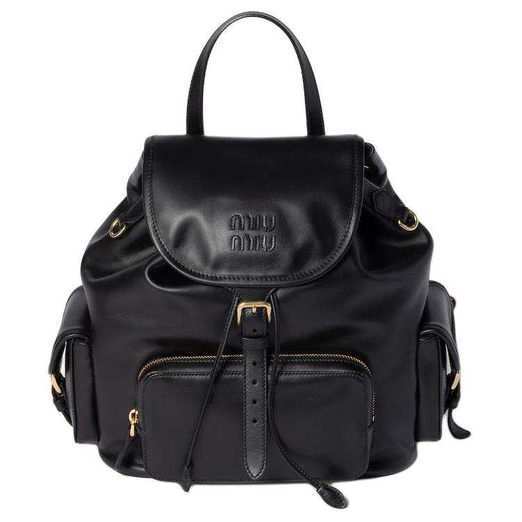 MIU MIU Calfskin Backpack Women's Black