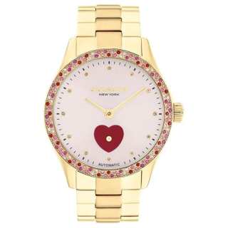 COACH BROOKS Wrist Watches Mechanical Movement Steel Strap 38mm Pink Watch Dial Women's Watch 30m Water Resistant