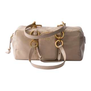 PRADA Dangle Calfskin Shoulder Bag Medium Women's Pink