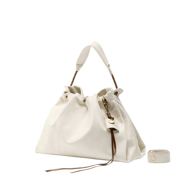 Songmont Cow Leather Crossbody Bag, Shoulder Bag Medium Unisex Ink White/Denim Blue/Ebony/Smoky Ink Black