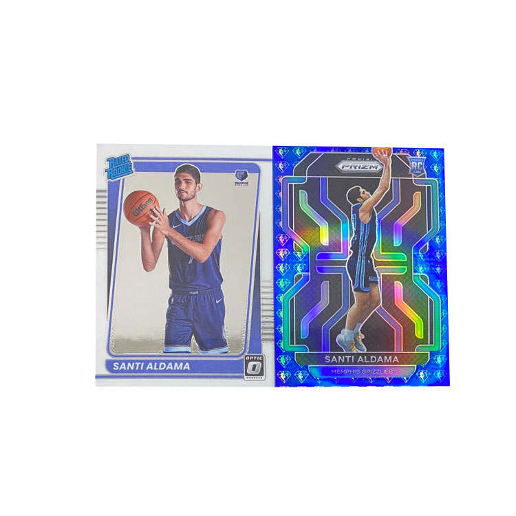 PANINI 2021 22 Grizzly, Aldama, Teca, Blue Fold, Diamond Fold Sports Cards 2 Pcs