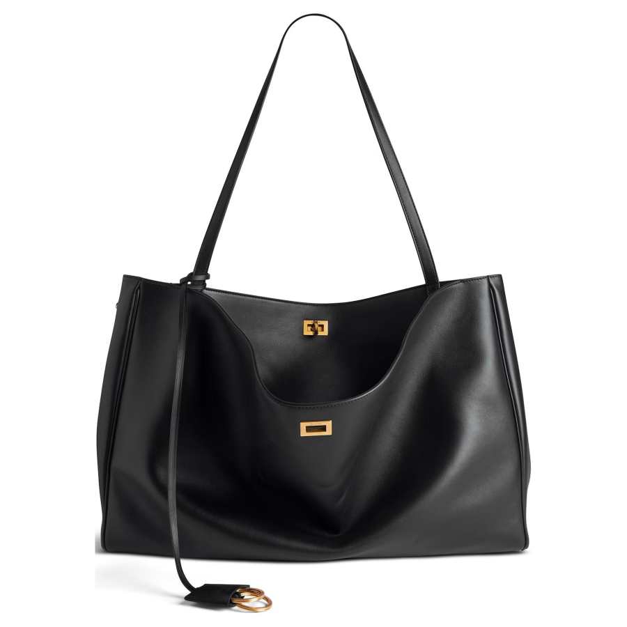 Balenciaga Balenciaga Rodeo Cow Leather Tote Bag, Shopping Bag, Handbag Women's Black