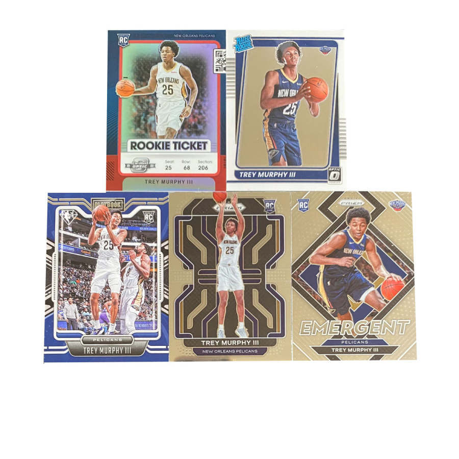 PANINI 2021 22 Pelican, Trey, Murphy, III, Rising Stars, Teka Sports Cards 5 Pcs