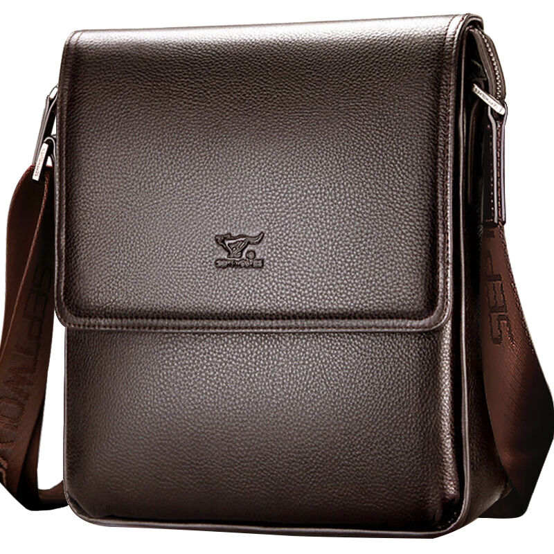 SEPTWOLVES SEPTWOLVES Cow Leather Shoulder Bag Large Men's Coffee