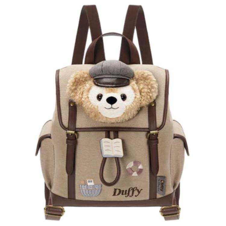 Disney Duffy And Friends Little Class Fabric Backpack Regular Women's Brown & Khaki