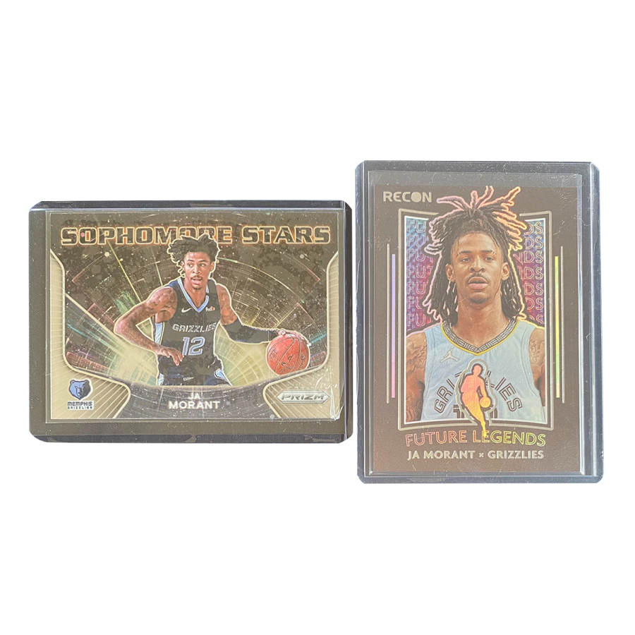PANINI 2021 22 PRIZM Grizzlies, Ja Morant, Teka, Big Man Photo Sports Cards 2 Pcs
