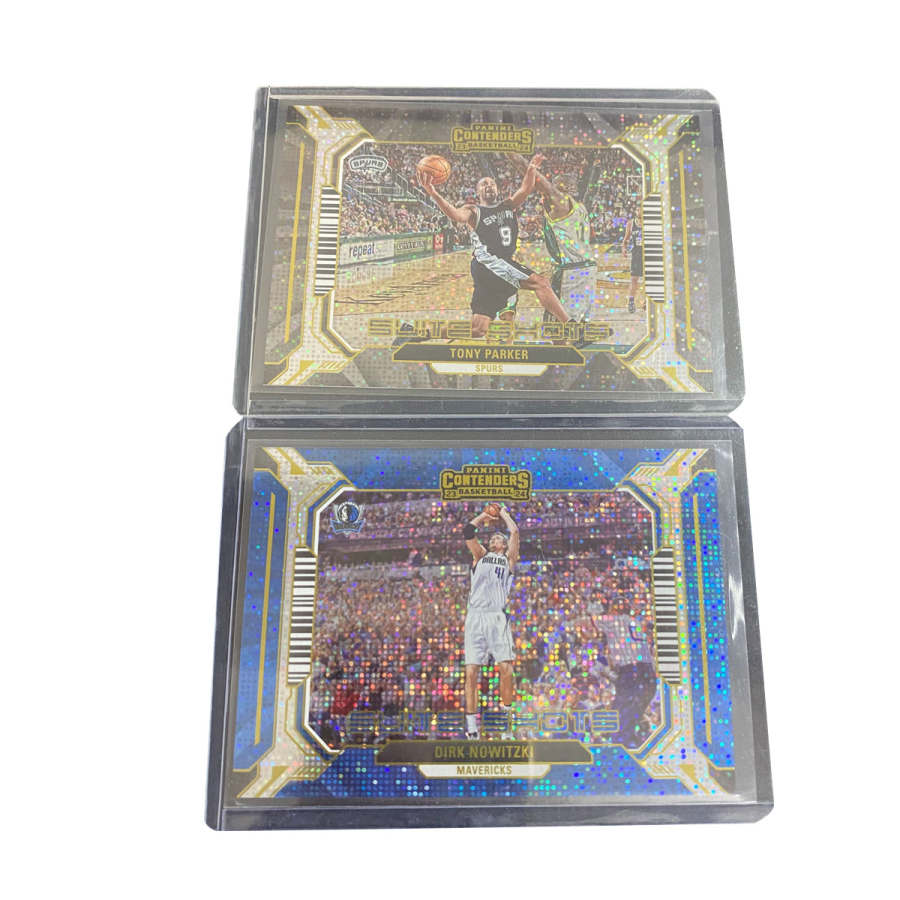 PANINI 2024 Ball Game Ticket, Tony, Parker, Nowitzki, Tika, Dot Discount, Total 2 Pcs Sports Cards 2 Pcs