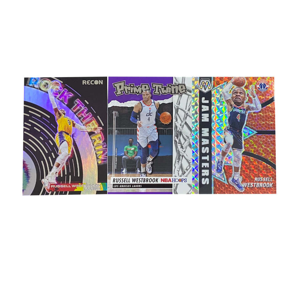 PANINI 2022 RECON Westbrook, Russell Westbrook, T Shirt, Mosaic T Shirt, Total 3 Pcs Sports Cards 3 Pcs