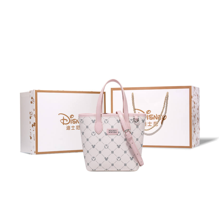 Disney Mickey Mouse Pu Tote Crossbody Bag Handbag Regular Women's Pink