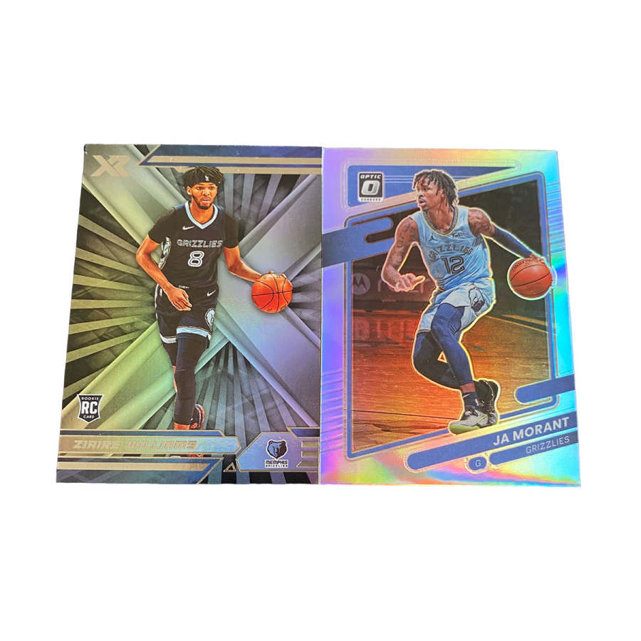 PANINI 2021 22 Grizzlies, Ja Morant, Silver, Jaren Jackson, OP, Tkachov Sports Cards 2 Pcs