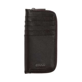 Ermenegildo Zegna Deerskin Wallet Men's Dark Brown
