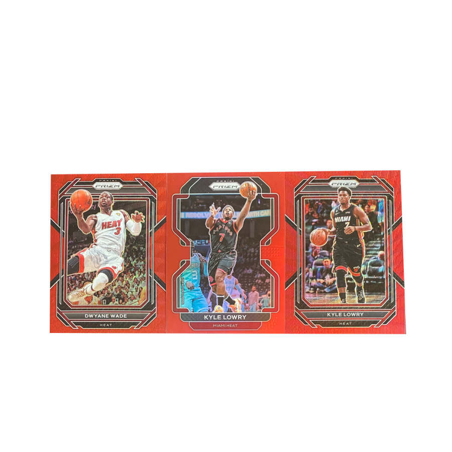 PANINI 2022 23 PANINI Miami Heat PRIZM Wade, Red Sale, Lowry 299 Edition Sports Cards 3 Pcs