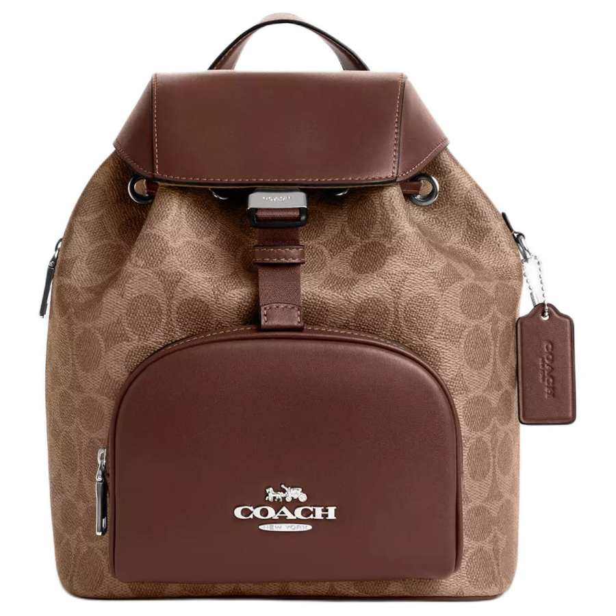 COACH COACH PACE Coated Canvas Backpack Small Women's Brown