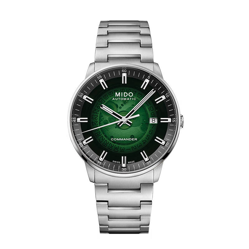 MIDO Commander Collection Automatic Mechanical Movement Men's Watches Watch 40mm Green Dial Metal Strap