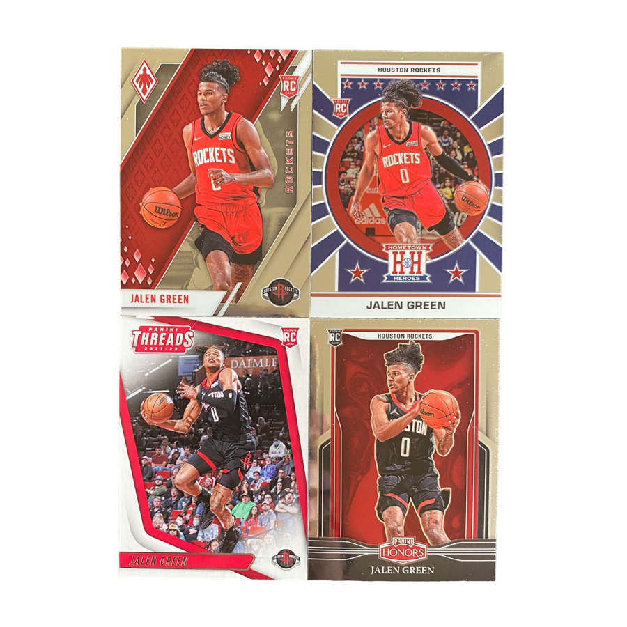 PANINI 2021 22 Rocket, Jalen Green, T.J. McConnell, Rising Stars RC T.J. McConnell Sports Cards 4 Pcs