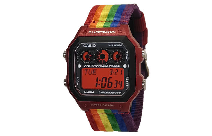 CASIO CASIO Custom Collection Quartz Movement Watch Men's Watches Red Watch Dial