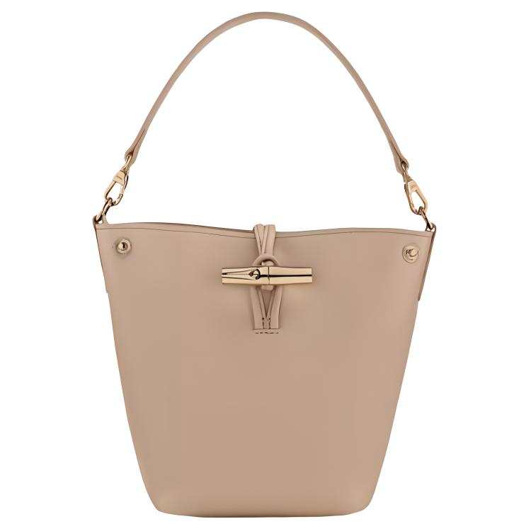 LONGCHAMP Cow Leather Handbag Mini Women's Dark Brown