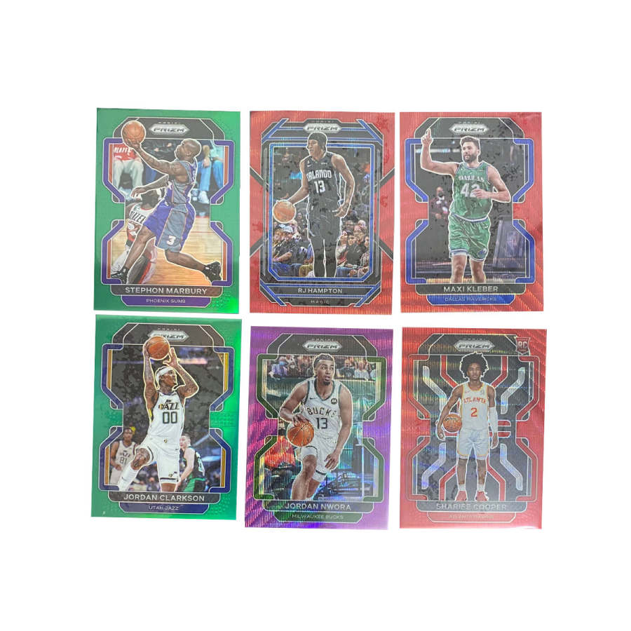 PANINI 2021 22 PRIZM Marbury, Clarkson, Hampton, Et Al Sports Cards 6 Pcs