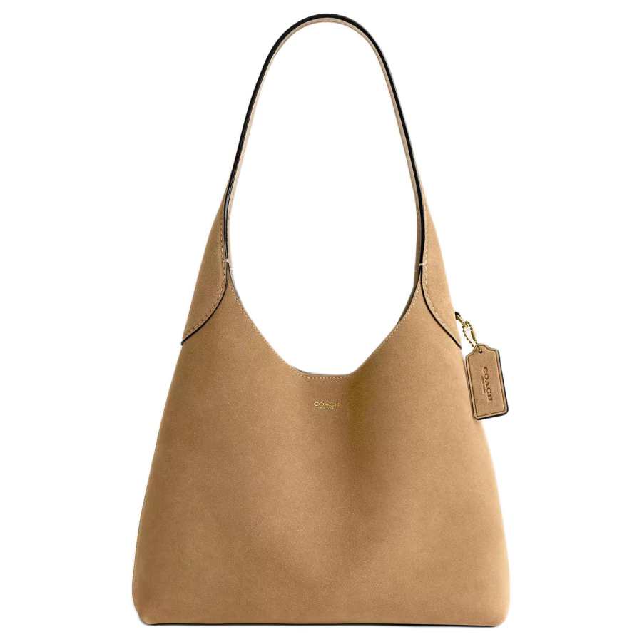 COACH Brooklyn Suede Tote Bag, Shopping Bag, Shoulder Bag Small Women's Sand