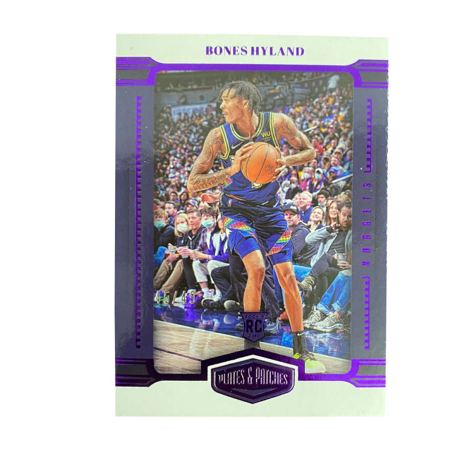PANINI 2021 22 Nuggets, Hyland, Rising Stars RC Purple Fold 45/49 Edition Sports Cards 1 Pc