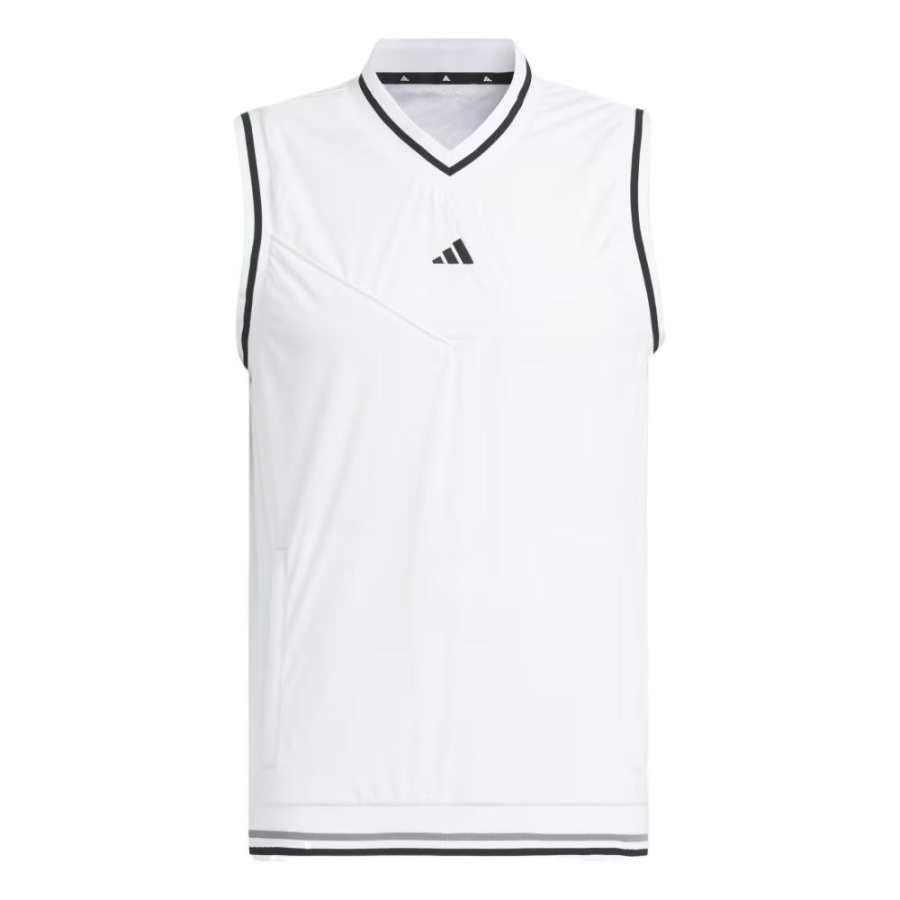 Adidas Adidas Tank Tops Unisex White V Neck Moderate Straight Fit