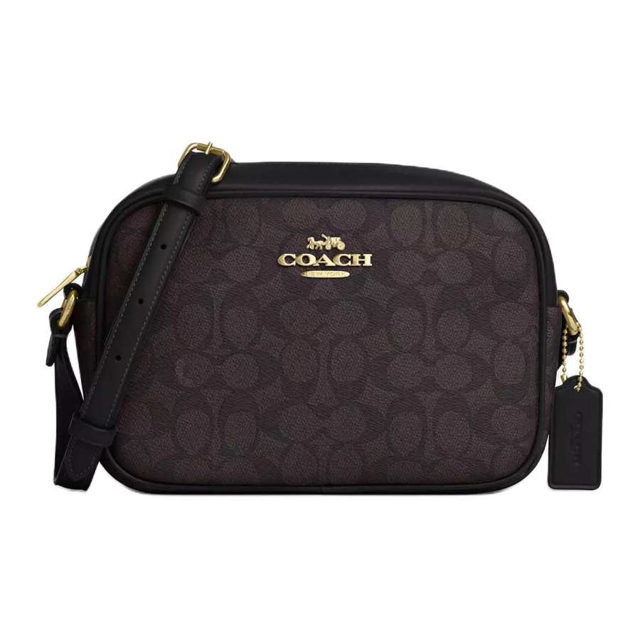 COACH Jamie Coated Canvas Shoulder Bag Small Women's Brown