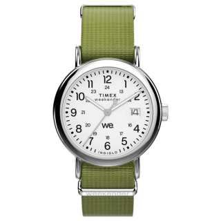 TIMEX Weekender Wrist Watches Quartz Movement Fabric Strap 37mm White Dial Women's Watch ['50', 149262]m Waterproof